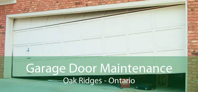 Garage Door Maintenance Oak Ridges - Ontario