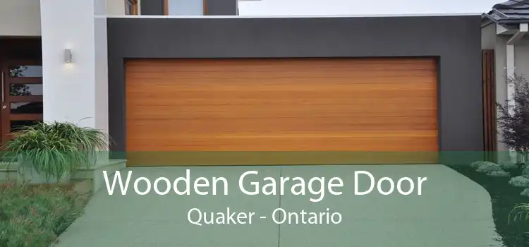 Wooden Garage Door Quaker - Ontario